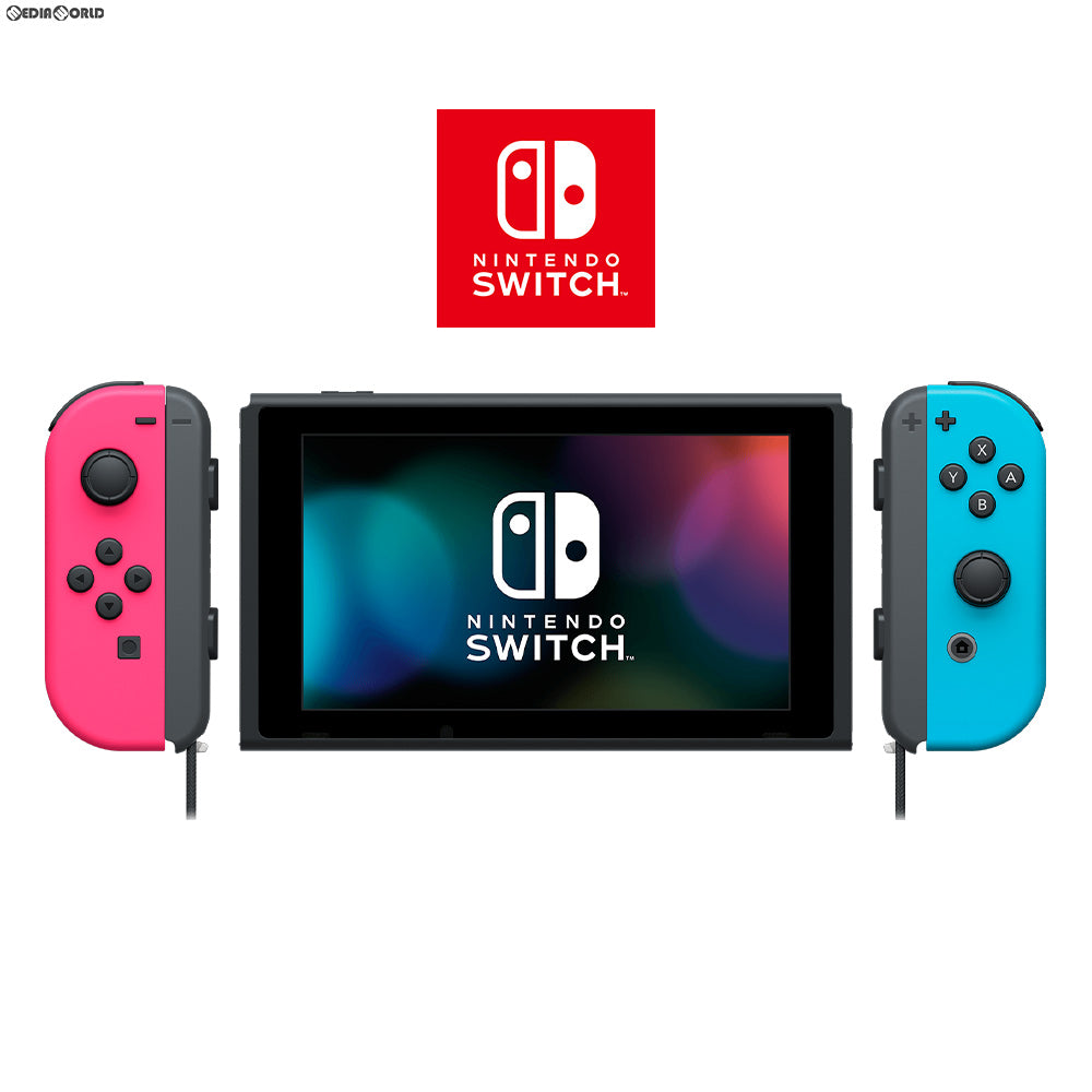 【中古即納】[本体][Switch]マイニンテンドーストア限定 Nintendo Switch(ニンテンドースイッチ) カスタマイズ Joy-Con(L) ネオンピンク/(R) ネオンブルー Joy-Conストラップ ブラック(HAC-S-KAYAA)(20190830)