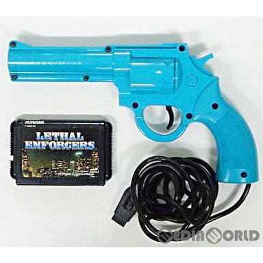 【中古即納】[MD]LETHAL ENFORCERS INCLUDING THE JUSTIFIER(リーサルエンフォーサーズ 専用ガン「ザ・ジャスティファイアー」同梱版)(ROMカートリッジ/ロムカセット) コナミ (19931210)
