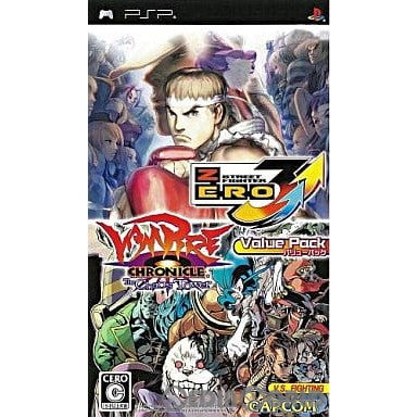 【中古即納】[お得品][表紙説明書なし][PSP]ストリートファイターZERO3↑↑(ダブルアッパー) ヴァンパイア クロニクル ザ カオス タワー バリューパック カプコン (20090129)