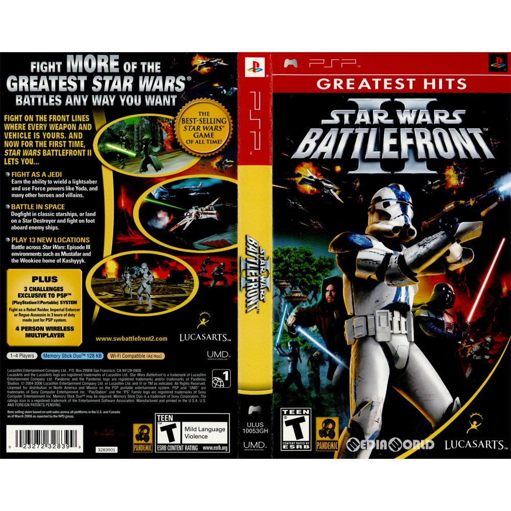 【中古即納】[PSP]Star Wars: Battlefront II(スター・ウォーズ バトルフロント2) Greatest Hits(北米版)(ULUS-10053GH) LucasArts (20051101)