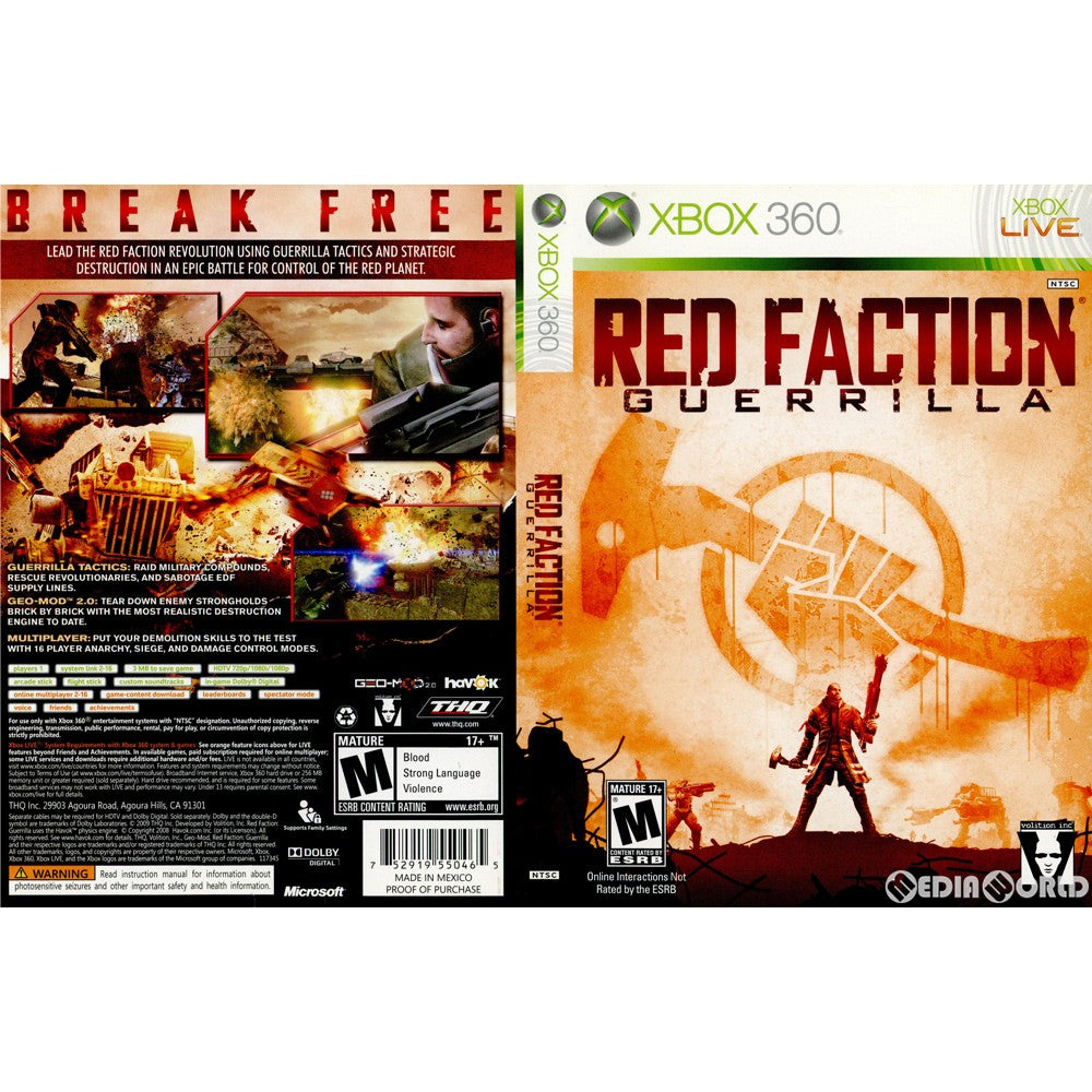 【中古即納】[Xbox360]Red Faction: Guerrilla(レッドファクション:ゲリラ) 北米版(20090602)