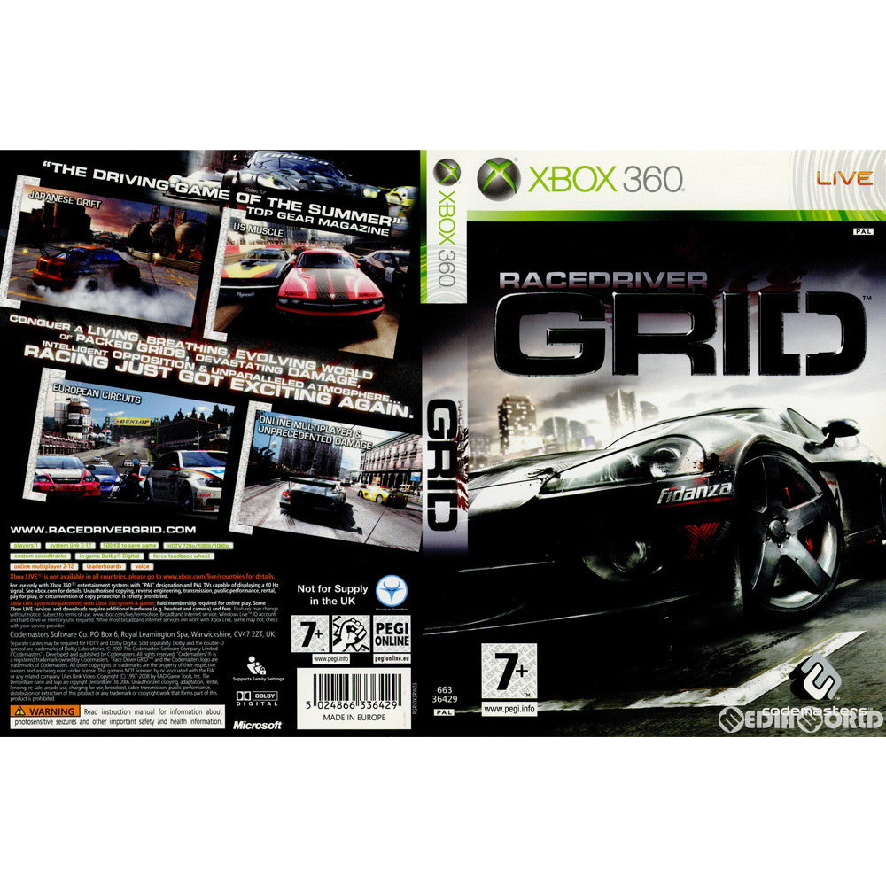 【中古即納】[Xbox360]Race Driver: GRID(レース ドライバー グリッド) EU版(20080530)