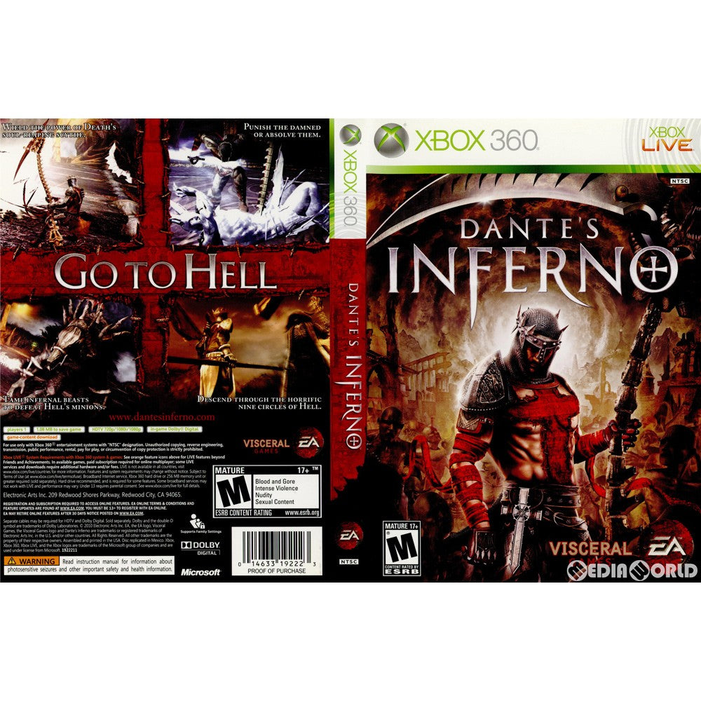 【中古即納】[Xbox360]Dante's Inferno(ダンテズ・インフェルノ) 北米版(20100209)