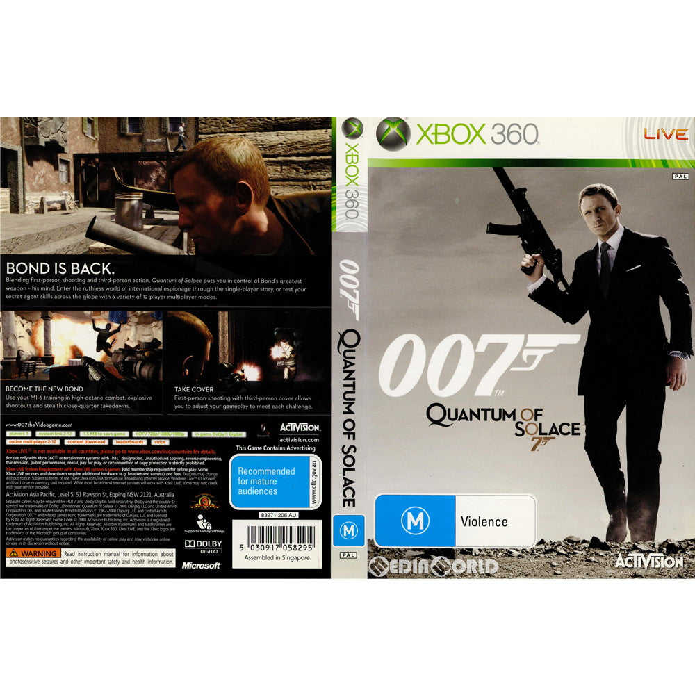 【中古即納】[Xbox360]007 QUANTUM OF SOLACE(007 慰めの報酬)(EU版)(20081031)
