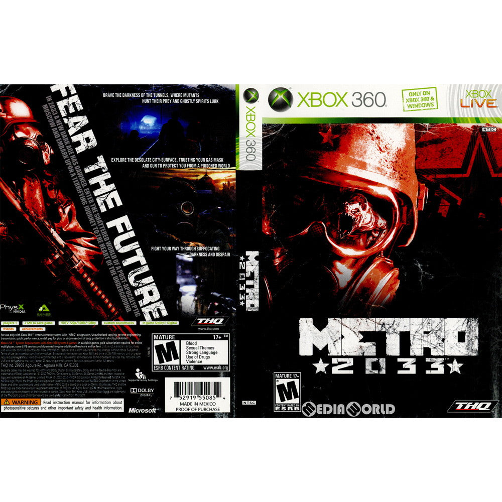 【中古即納】[Xbox360]METORO 2033(メトロ2033) 北米版(20100316)