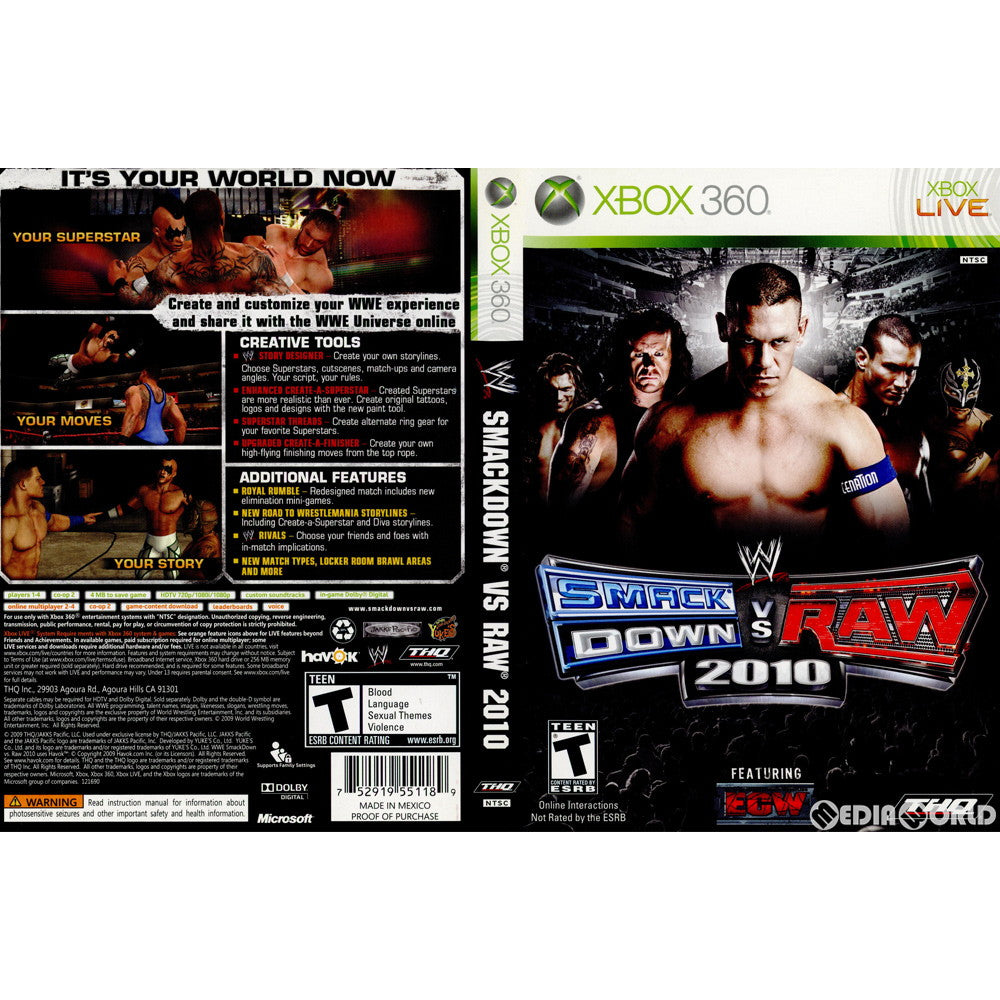 【中古即納】[Xbox360]WWE Smackdown vs. Raw 2010(スマックダウンvsロウ 2010)(北米版)(20091020)