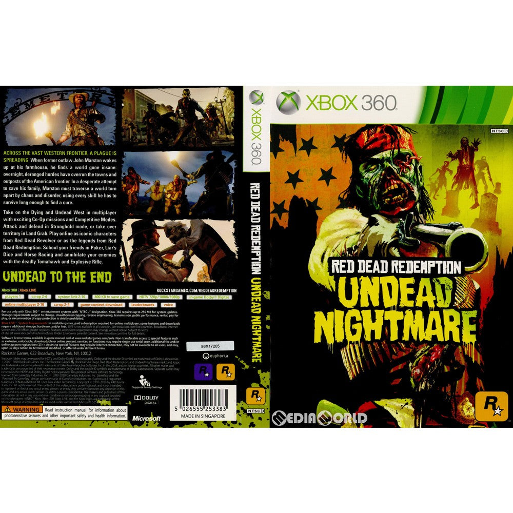 【中古即納】[Xbox360]RED DEAD REDEMPTION UNDEAD NIGHTMARE(レッド・デッド・リデンプション アンデッド・ナイトメア) アジア版(20101126)