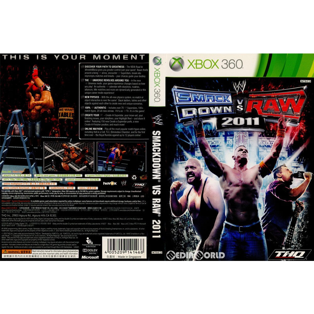 【中古即納】[Xbox360]WWE SmackDown vs. Raw 2011(スマックダウンvsロウ 2011) アジア版(20101006)