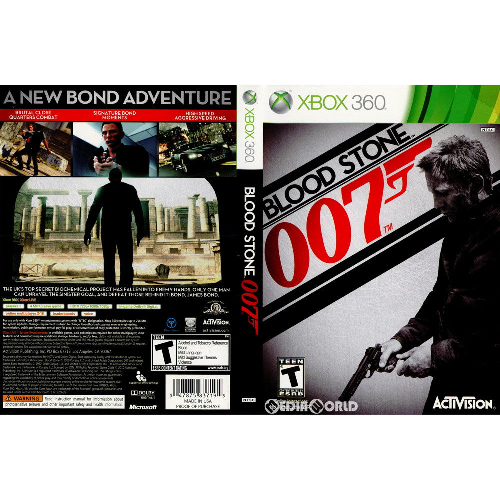 【中古即納】[表紙説明書なし][Xbox360]007 BLOOD STONE(007ブラッドストーン) 北米版(20101102)