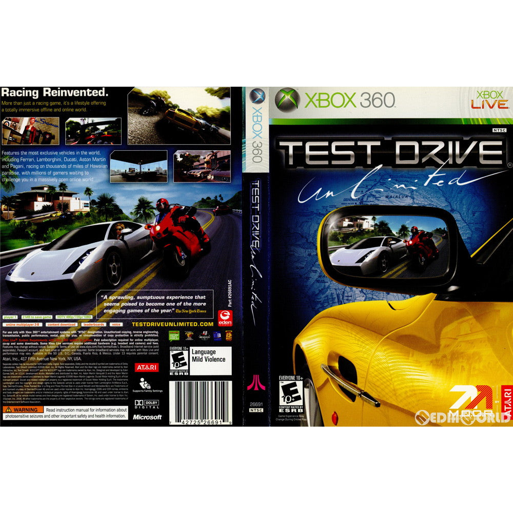 【中古即納】[Xbox360]TEST DRIVE UNLIMITED(テストドライブ アンリミテッド) 北米版(20060905)