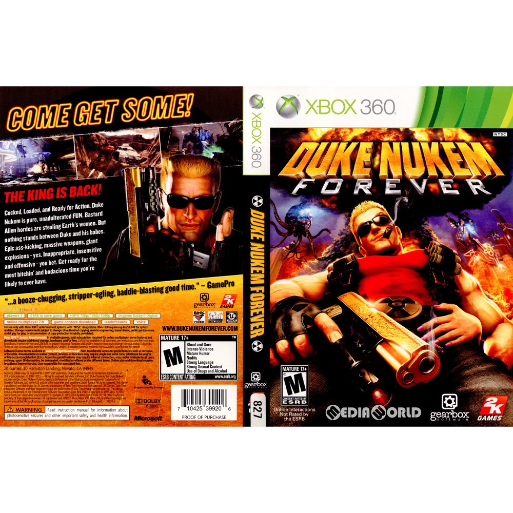 【中古即納】[表紙説明書なし][Xbox360]Duke Nukem Forever(デューク ニューケム フォーエバー)(北米版)(20110614)