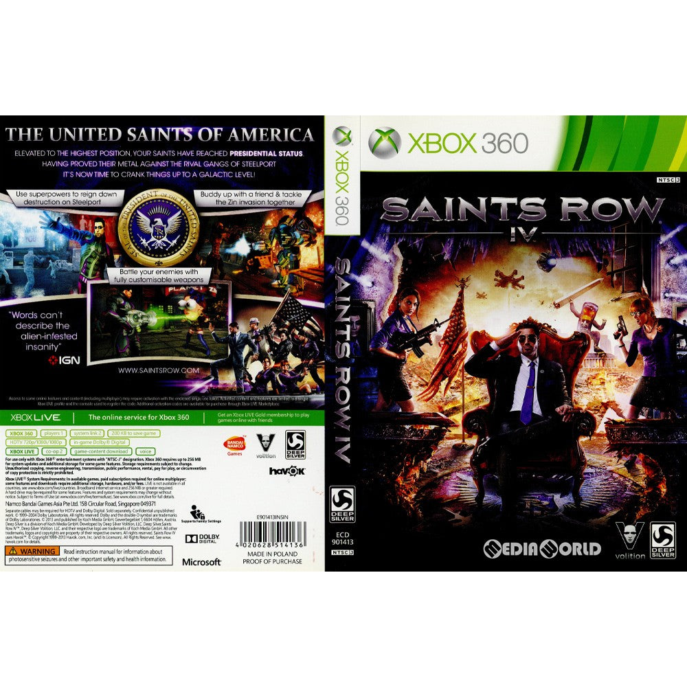 【中古即納】[Xbox360]SAINTS ROW IV(セインツロウ 4)(アジア版)(ECD-901413)(20130823)