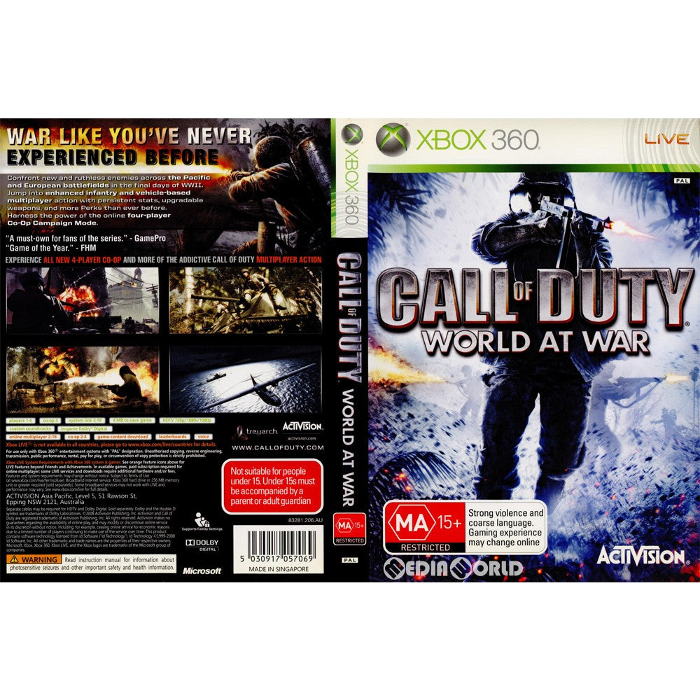 【中古即納】[Xbox360]Call of Duty: World at War(コール オブ デューティ ワールド・アット・ウォー)(アジア版)(20081111)