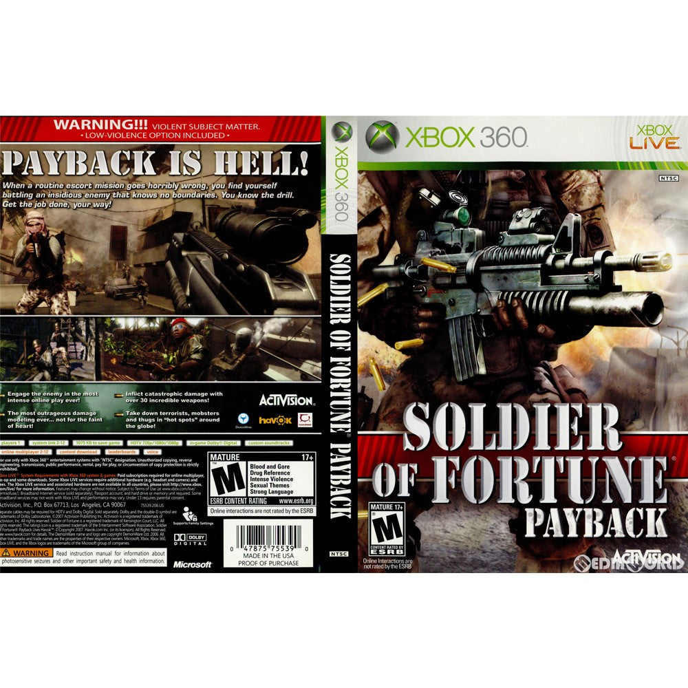 【中古即納】[Xbox360]SOLDIER OF FORTUNE PAYBACK(ソルジャー オブ フォーチューン ペイバック)(北米版)(20071113)