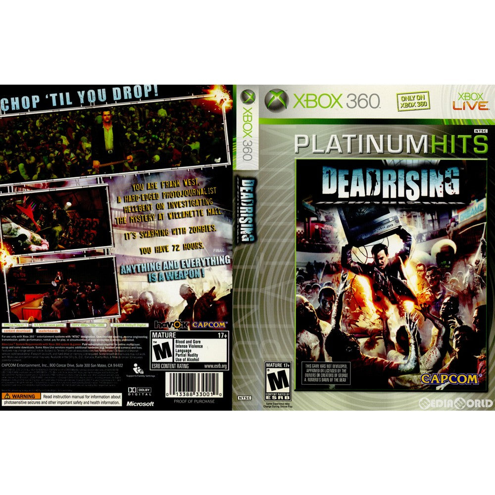 【中古即納】[Xbox360]DEAD RISING(デッドライジング) PLATINUM HITS 北米版(20060808)