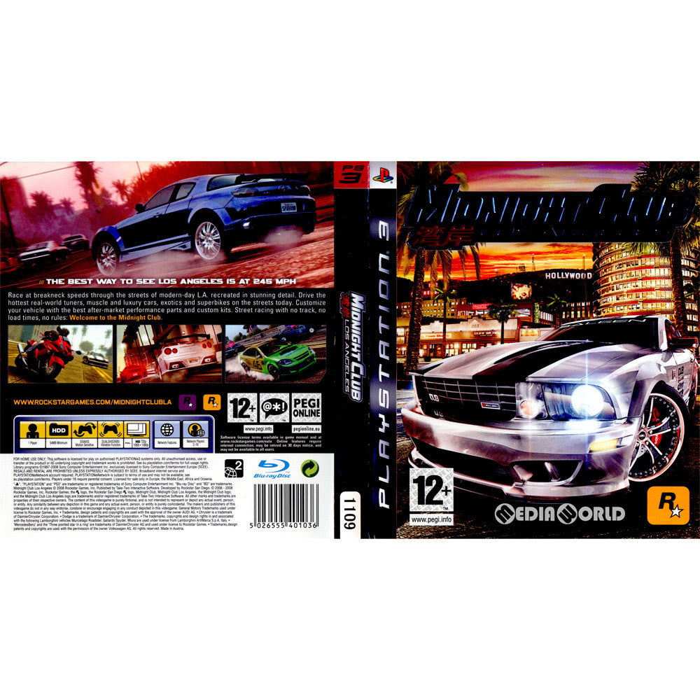 【中古即納】[PS3]Midnight Club: Los Angeles(ミッドナイトクラブ・ロサンゼルス)(EU版)(BLES-00362) Rockstar Games (20081024)