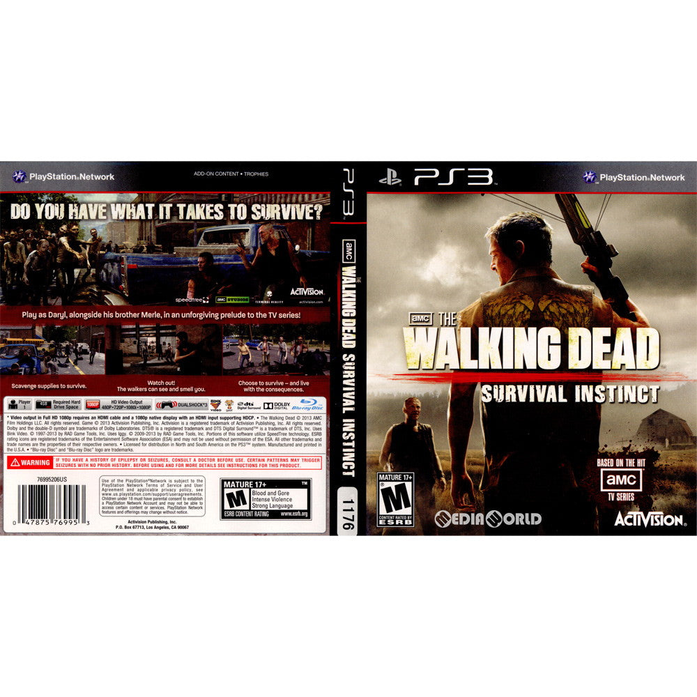 【中古即納】[PS3]The Walking Dead: Survival Instinct(ウォーキングデッド サバイバルインスティンクト)(北米版)(BLUS-31065) Activision (20130319)