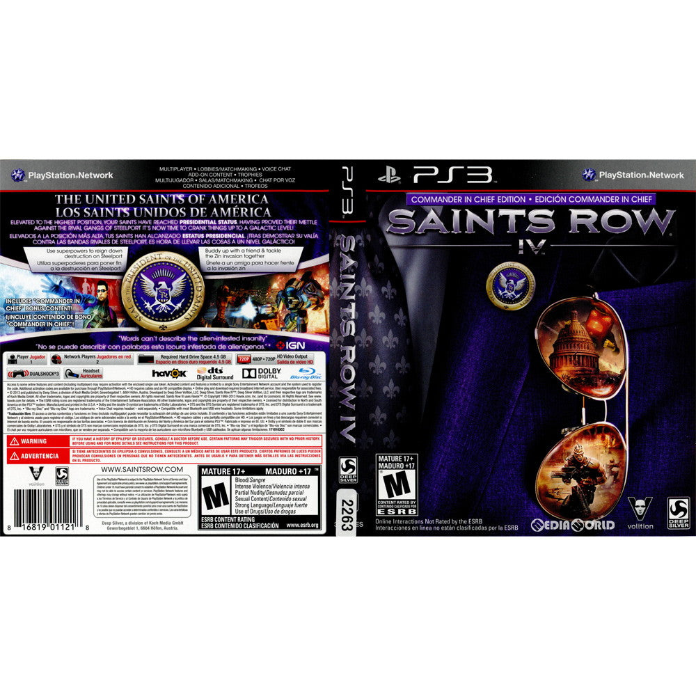 【中古即納】[PS3]Saints Row IV(セインツロウ 4)(北米版)(BLUS-31205LES) Deep Silver (20130820)