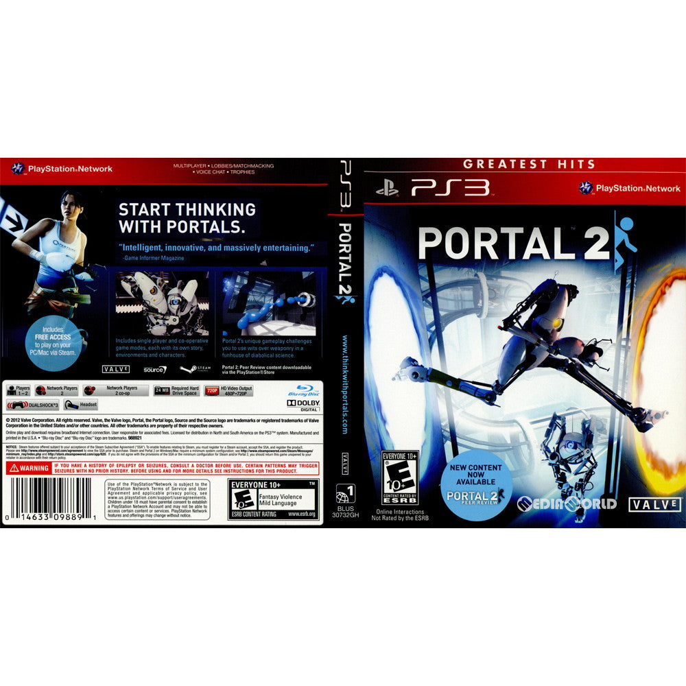 【中古即納】[PS3]Portal 2(ポータル 2) Greatest Hits(北米版)(BLUS-30732GH) Valve(バルブ) (20110420)