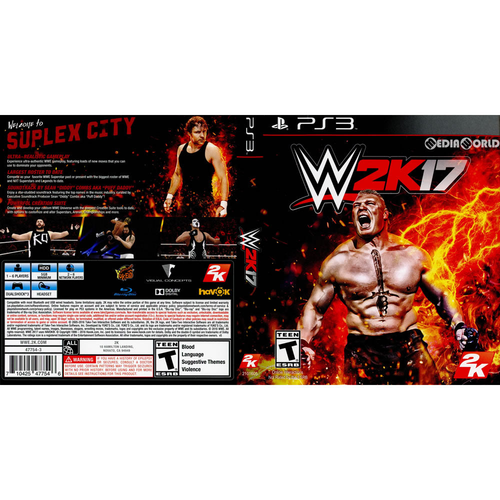【中古即納】[PS3] WWE 2K17(北米版) (2101605) (20161011)