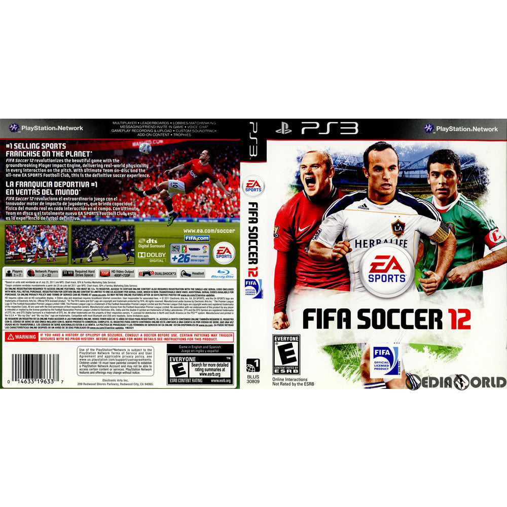 【中古即納】[表紙説明書なし][PS3]FIFA Soccer 12(北米版)(BLUS-30809) Electronic Arts (20110927)