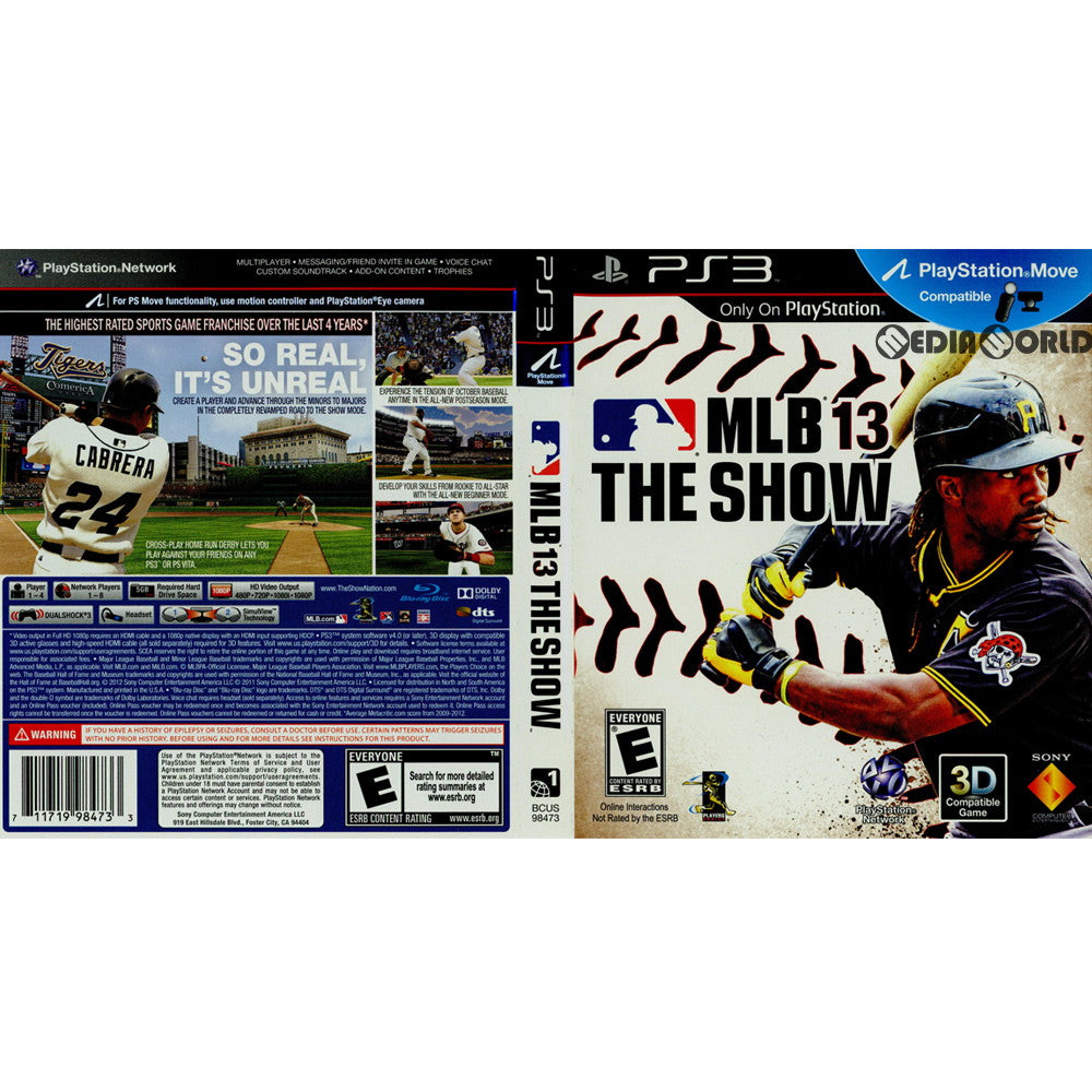 【中古即納】[PS3]MLB 13 The Show(北米版)(BCUS-98473) SCEA (20130305)