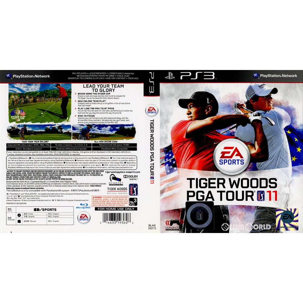 【中古即納】[PS3]Tiger Woods PGA TOUR 11(タイガー・ウッズ PGA ツアー 11) アジア版(BLAS-50213) Electronic Arts (20100618)