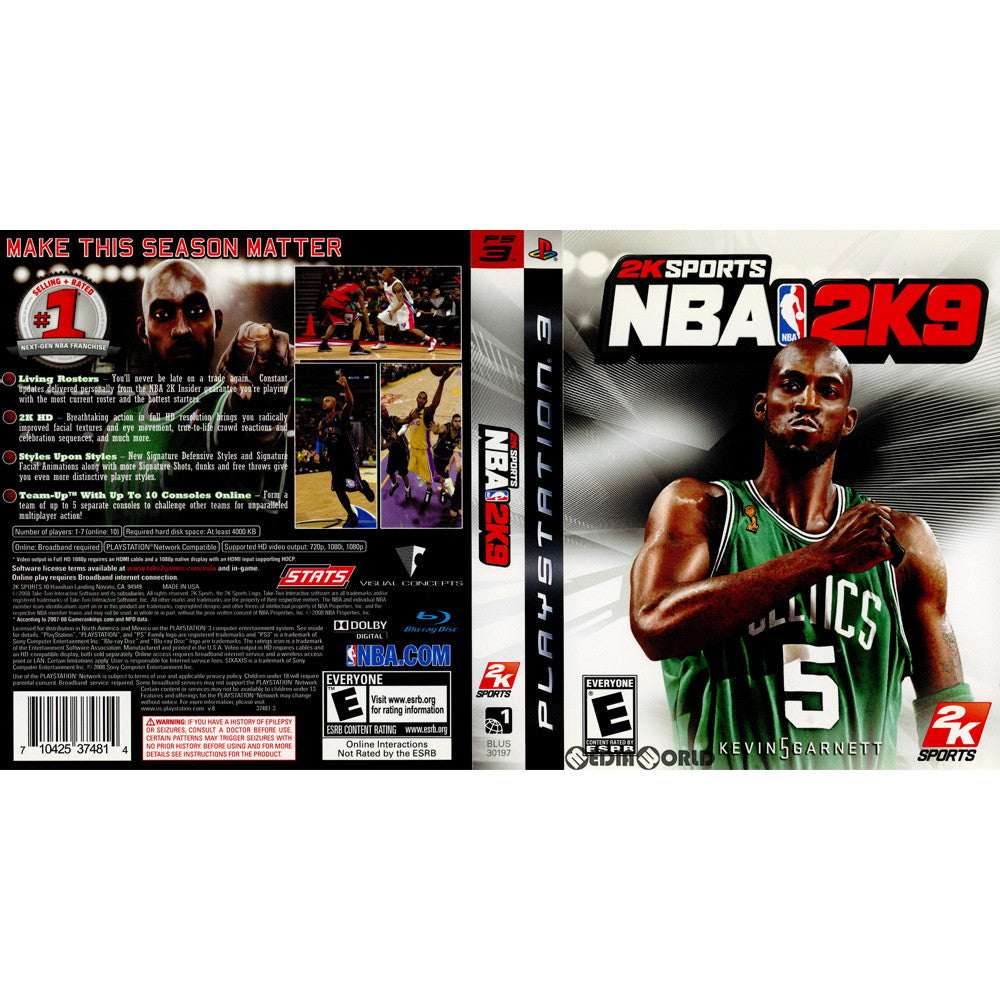 【中古即納】[PS3]NBA 2K9(北米版)(BLUS-30197) 2K Sports (20081007)