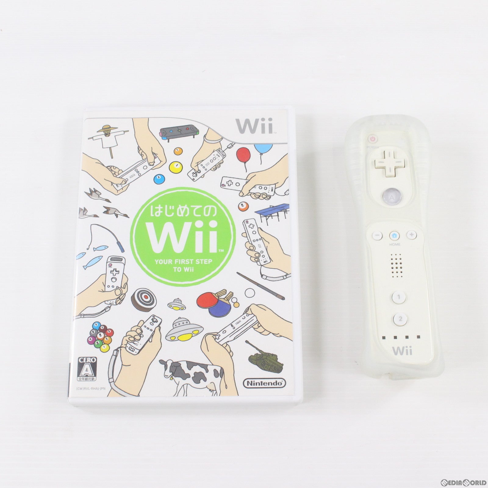 【中古即納】[表紙説明書なし][Wii]はじめてのWii(Wiiリモコン・ジャケット同梱)(RVL-2-RHAJ)(20071010)