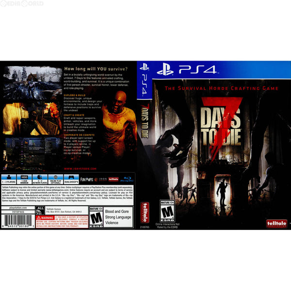 PlayStation4 - 【美品】7DAYS TO DIE【北米版】 7 Days to Die PS4 (Brand New Factory Sealed US Version