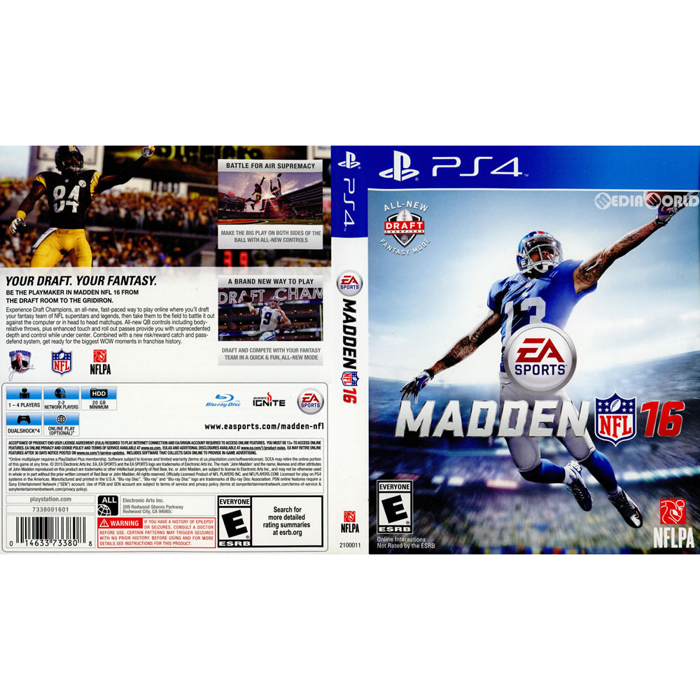 【中古即納】[PS4]Madden NFL 16(北米版)(2100011) Electronic Arts (20150825)