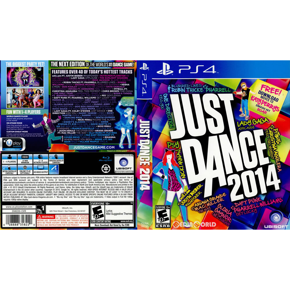 【中古即納】[PS4]JUST DANCE 2014(ジャストダンス2014)(北米版)(CUSA-00195) Ubisoft(ユービーアイソフト) (20131112)