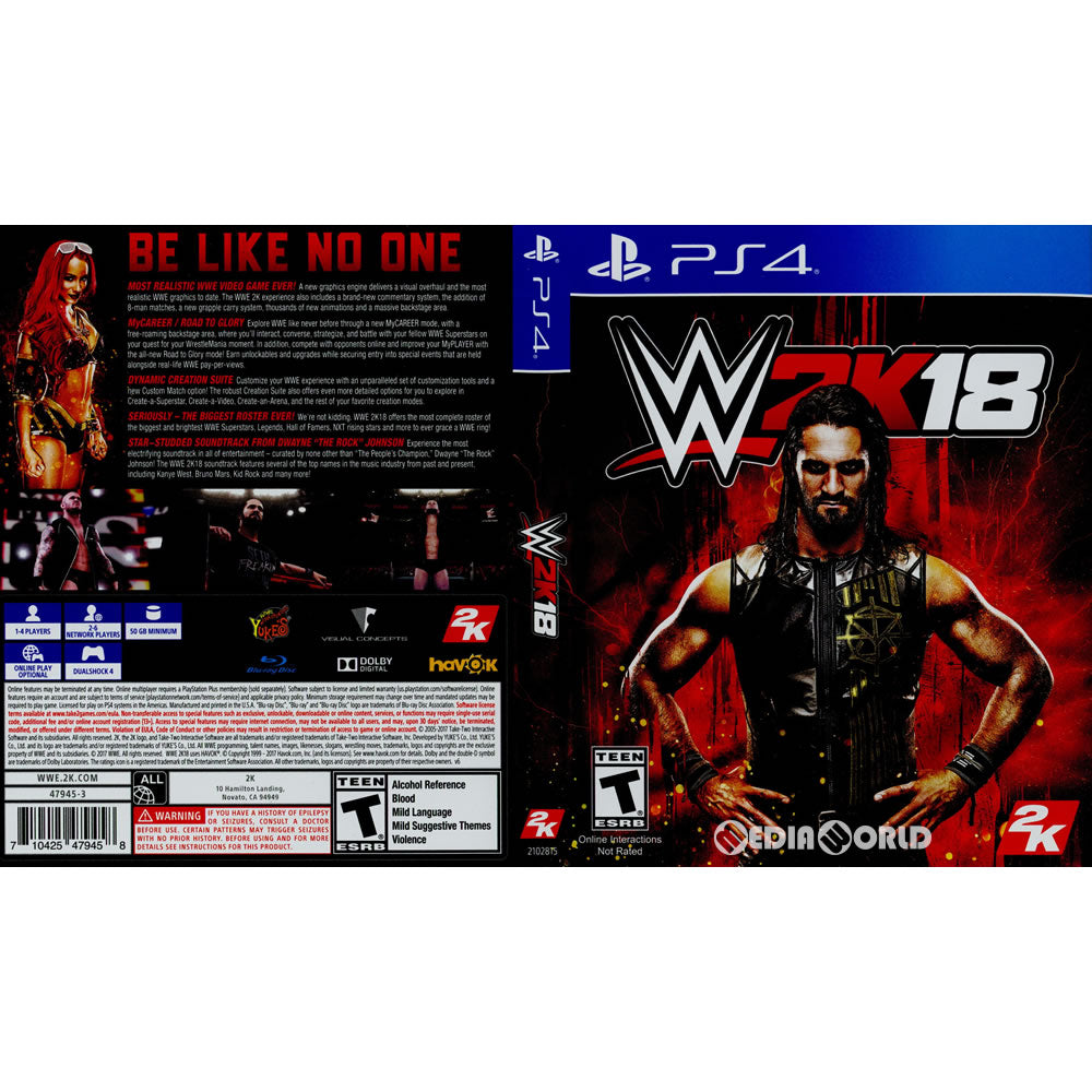 【中古即納】[PS4] WWE 2K18(北米版) (2102815) (20171017)