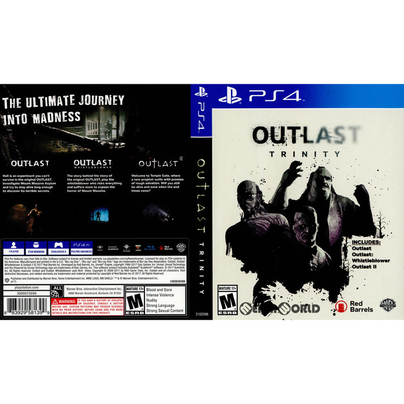 PS4 OUTLAST TRINITY アウトラスト(北米版) - テレビゲーム