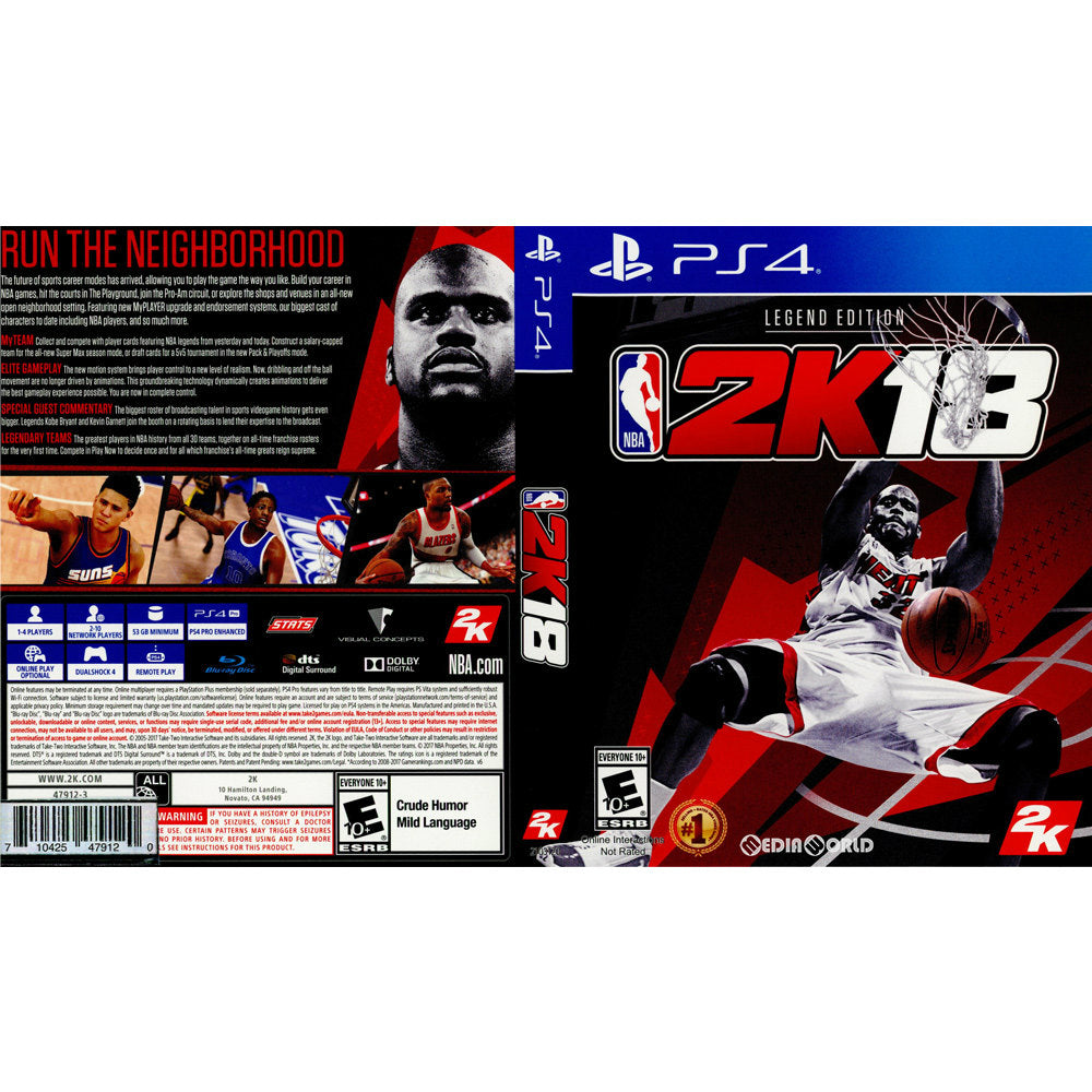 【中古即納】[PS4] NBA 2K18 Legend Edition(NBA 2K18 レジェンド エディション) (北米版) (2103120) (20170919)