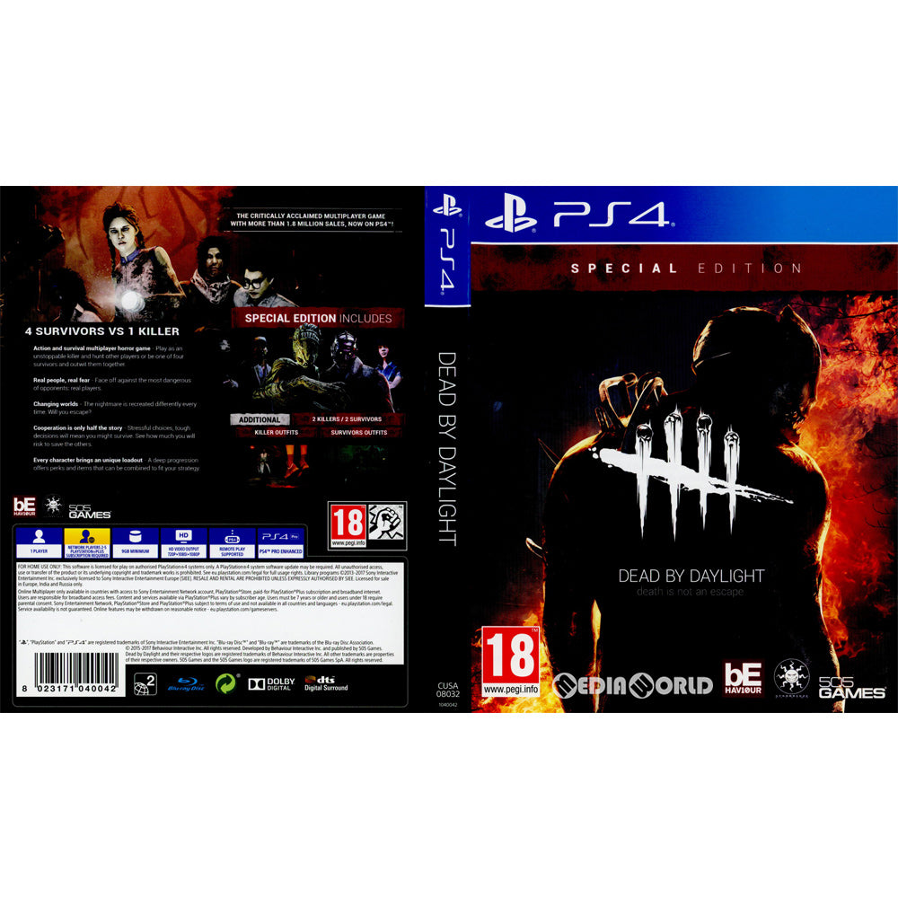 【中古即納】[PS4]Dead by Daylight Special Edition(デッドバイデイライト) EU版 オンライン専用(CUSA-08032) Starbreeze Publishing (20170620)