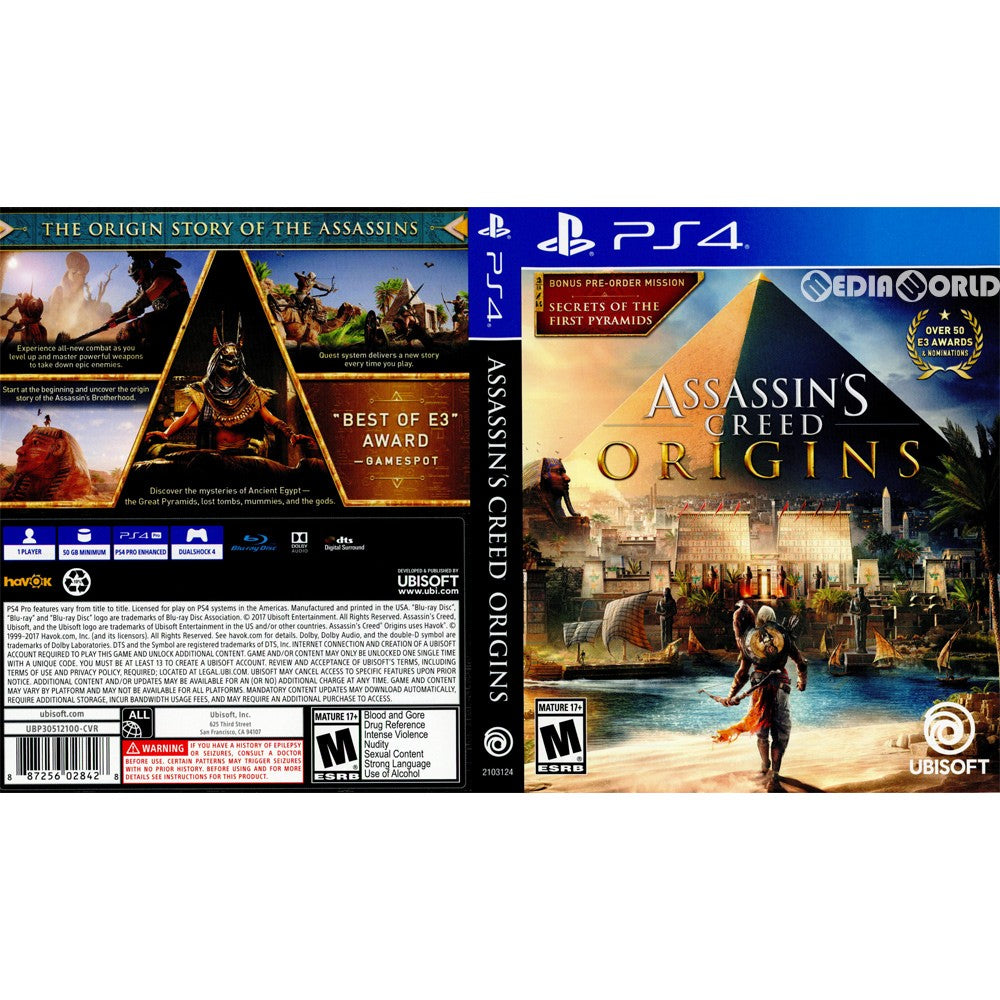 【中古即納】[PS4]Assassin's Creed Origins(アサシン クリード オリジンズ)(北米版)(2103124) Ubisoft(ユービーアイソフト) (20171027)