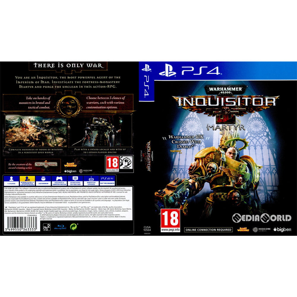 【中古即納】[PS4]Warhammer 40000:(ウォーハンマー40000) Inquisitor - Martyr(EU版)(CUSA-10564) Bigben Interactive (20180823)