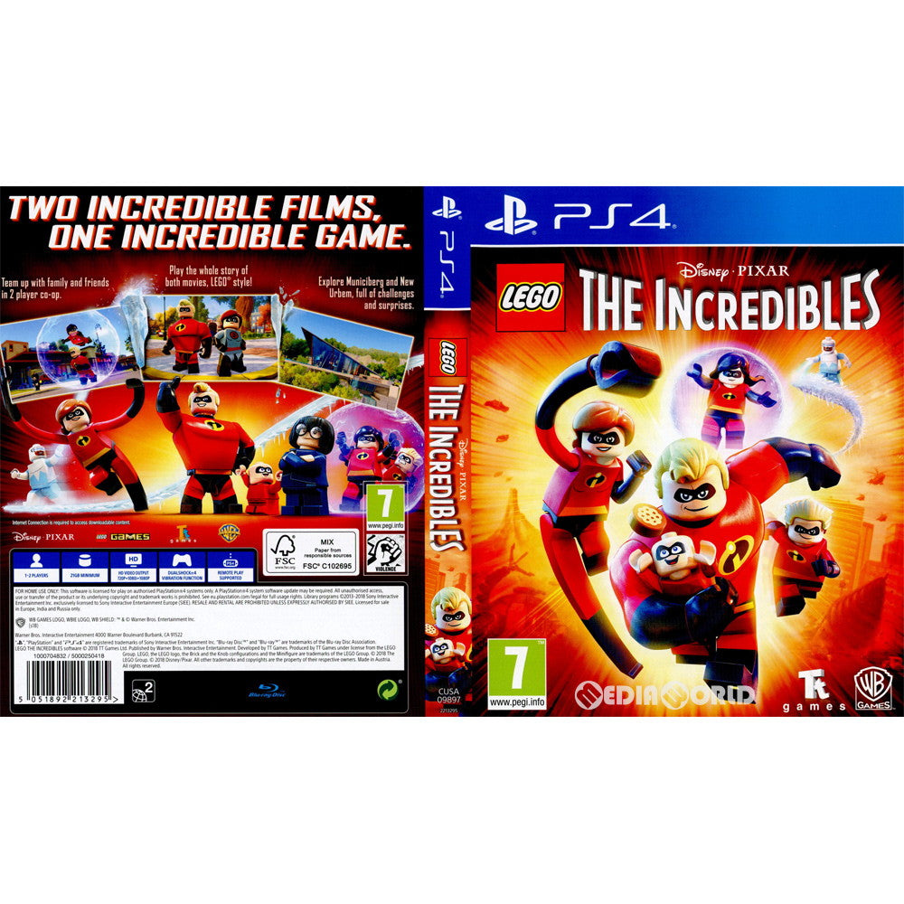 【中古即納】[PS4]LEGO The Incredibles(レゴ インクレディブル・ファミリー)(EU版)(CUSA-09897) TT Games (20180713)