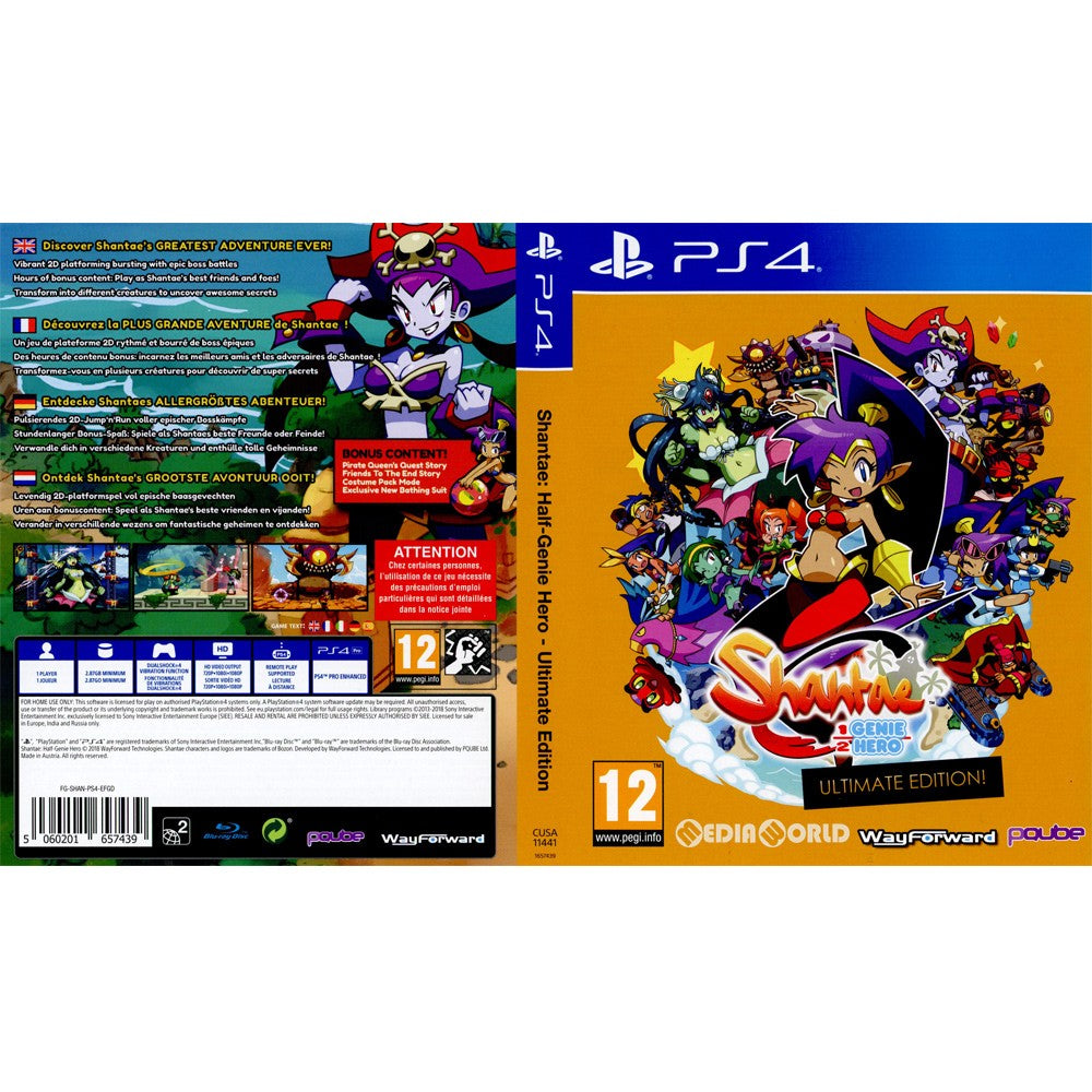 【中古即納】[PS4]Shantae: Half-Genie Hero Ultimate Edition(シャンティ:ハーフ・ジーニー ヒーロー アルティメット・エディション)(EU版)(CUSA-11441) WayForward Technologies (20180508)