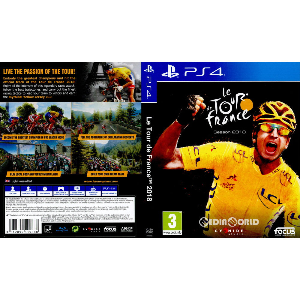 【中古即納】[PS4]Tour de France 2018(ツール・ド・フランス 2018)(EU版)(CUSA-10905) Focus Home Interactive (20180628)