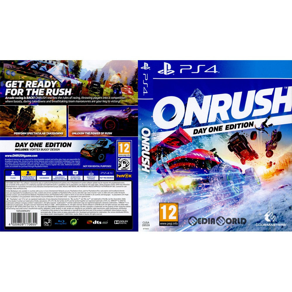 【中古即納】[PS4]ONRUSH(オンラッシュ) Day One Edition(EU版)(CUSA-09559) Codemasters (20180605)