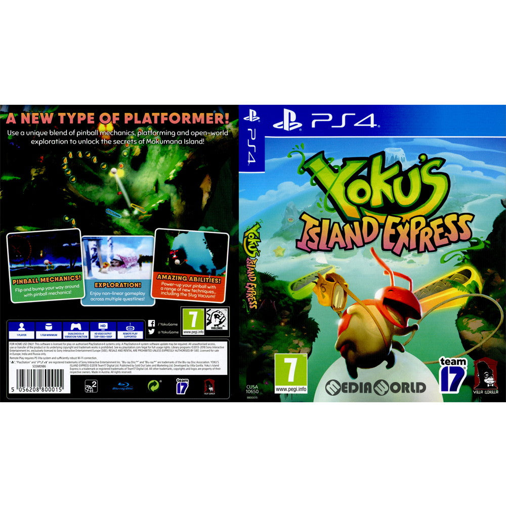 【中古即納】[PS4]Yoku's Island Express(ヨクのアイランドエクスプレス)(EU版)(CUSA-10650) Team17 (20180615)