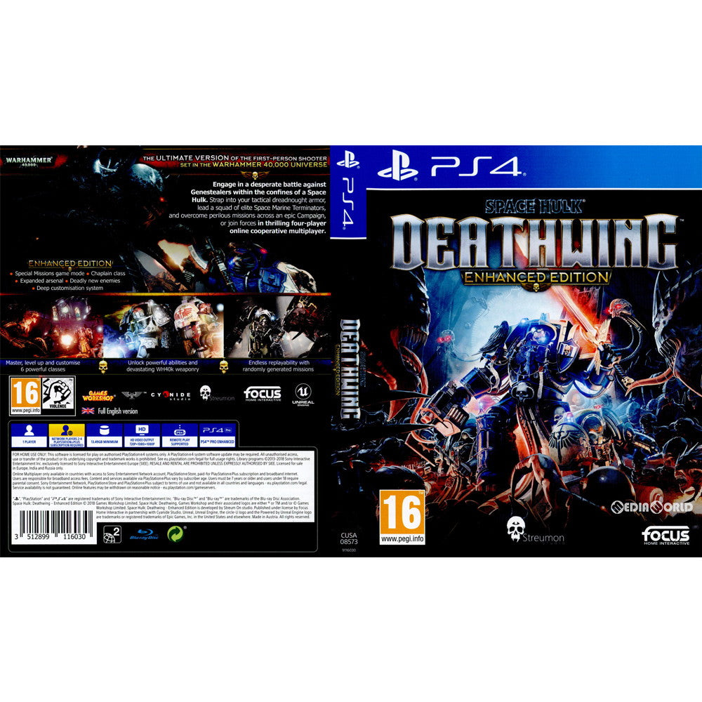 【中古即納】[PS4]Space Hulk: Deathwing(スペースハルク デスウイング) - Enhanced Edition(EU版)(CUSA-08573) Focus Home Interactive (20180522)