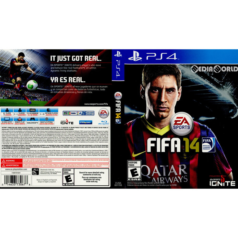 【中古即納】[PS4]EA SPORTS FIFA 14(北米版)(CUSA-00170S) Electronic Arts (20131112)