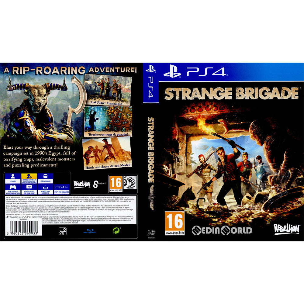 【中古即納】[PS4]Strange Brigade(ストレンジ・ブリゲード)(EU版)(CUSA-07905) Rebellion (20180828)