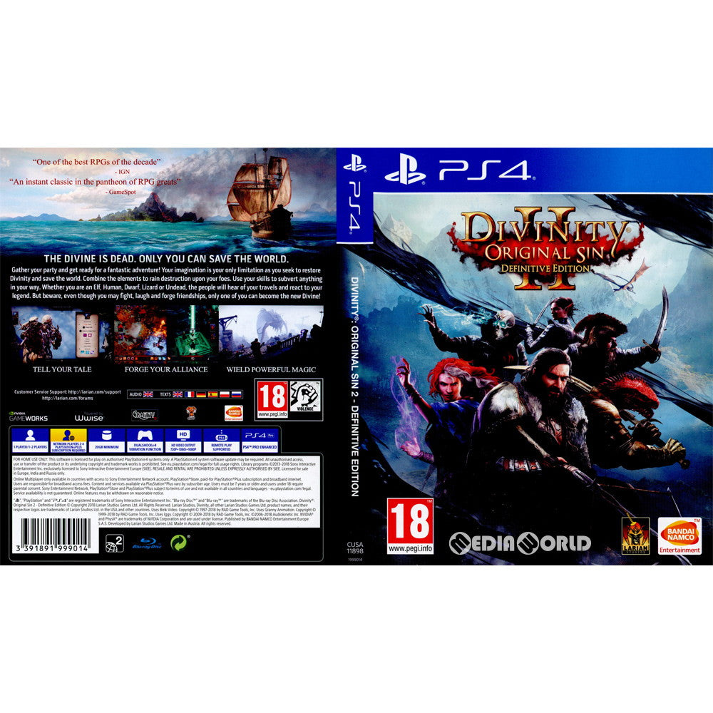 【中古即納】[PS4]Divinity: Original Sin 2(ディヴィニティ:オリジナル・シン2) - Definitive Edition(EU版)(CUSA-11898) Larian Studios Games (20180831)