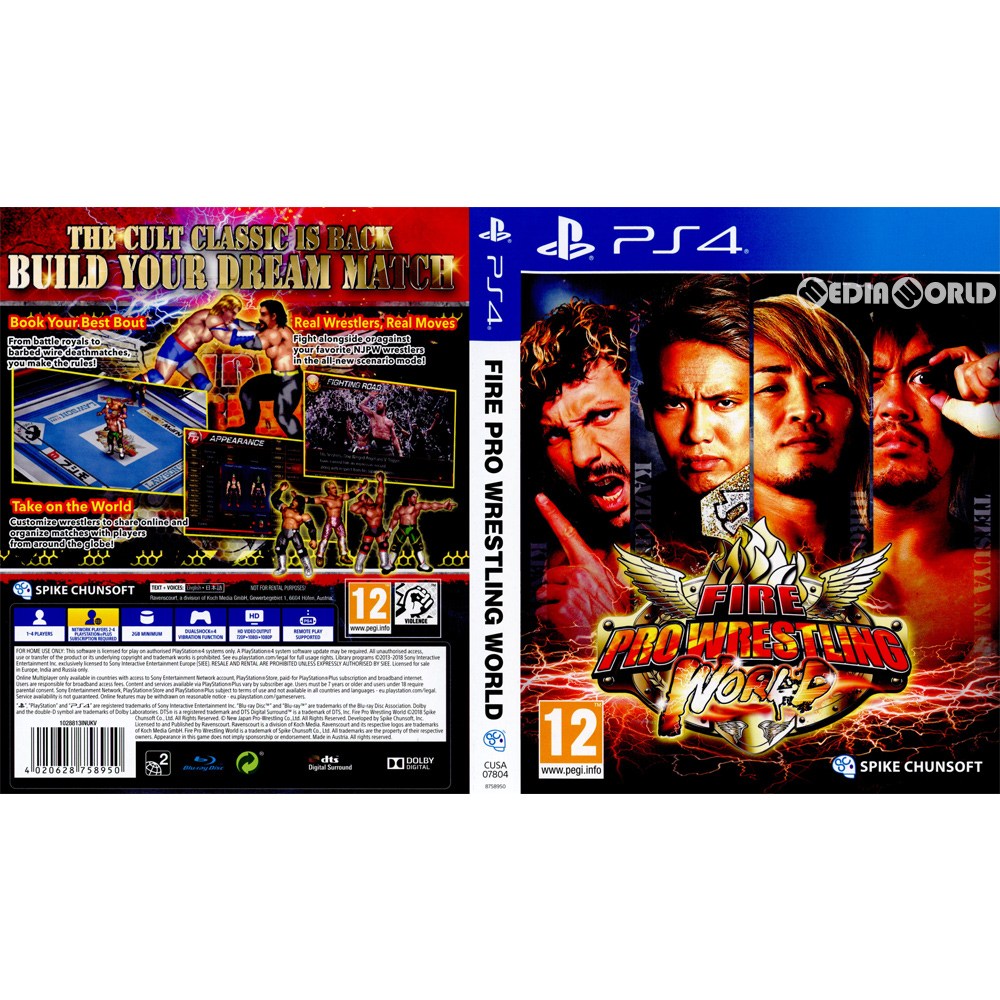 【中古即納】[PS4]Fire Pro Wrestling World(ファイヤープロレスリング ワールド)(EU版)(CUSA-07804) Spike Chunsoft, Inc. (20180928)
