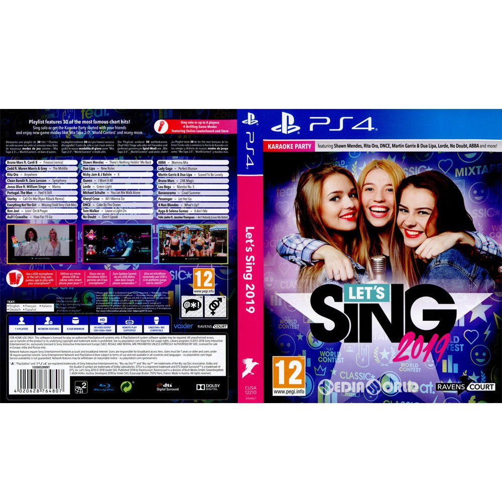 【中古即納】[PS4]Let's Sing 2019(レッツシング2019)(EU版)(CUSA-12210)(20181026)