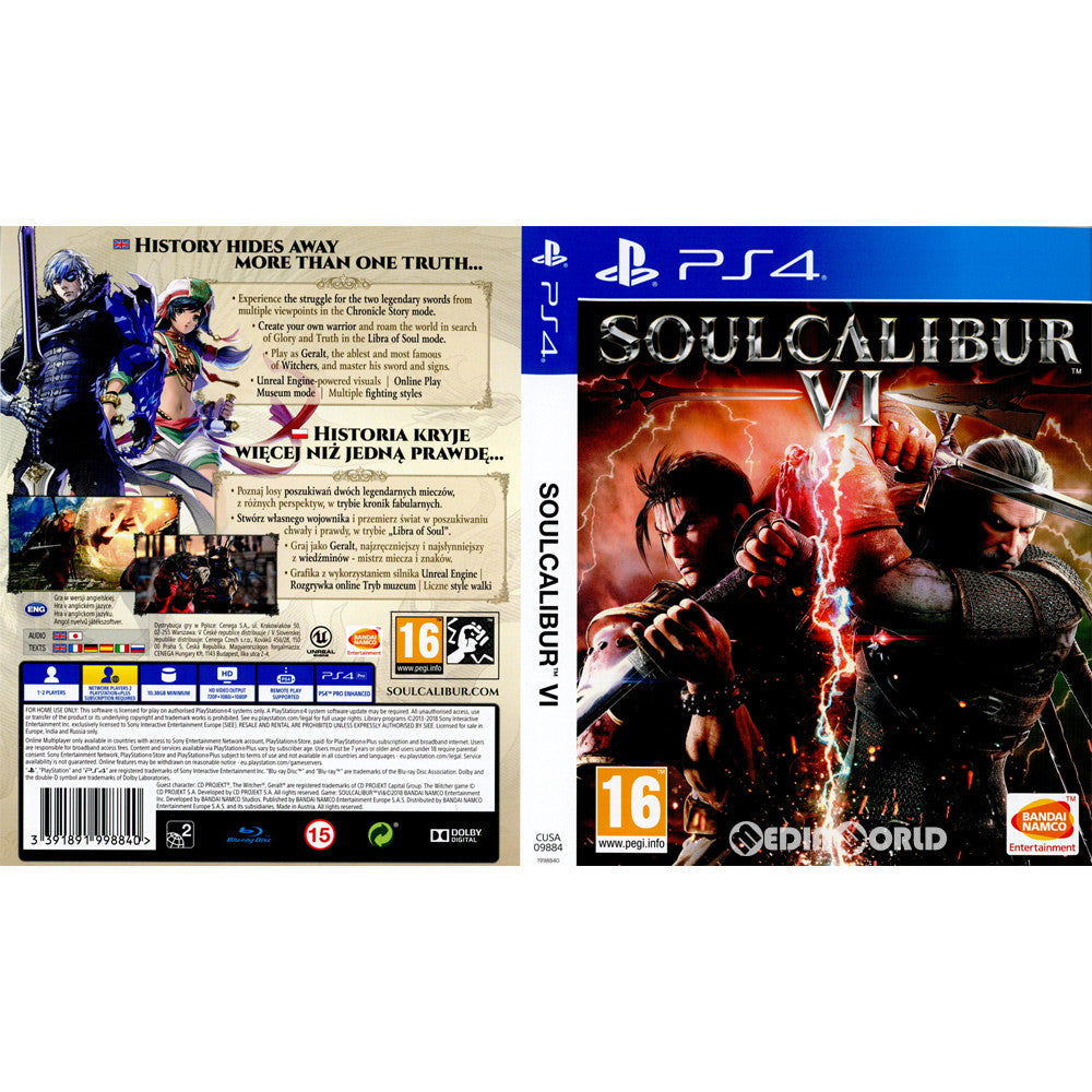 【中古即納】[PS4]SOULCALIBUR VI(ソウルキャリバー 6) Standard Edition(EU版)(CUSA-09884) Bandai Namco Entertainment (20181019)
